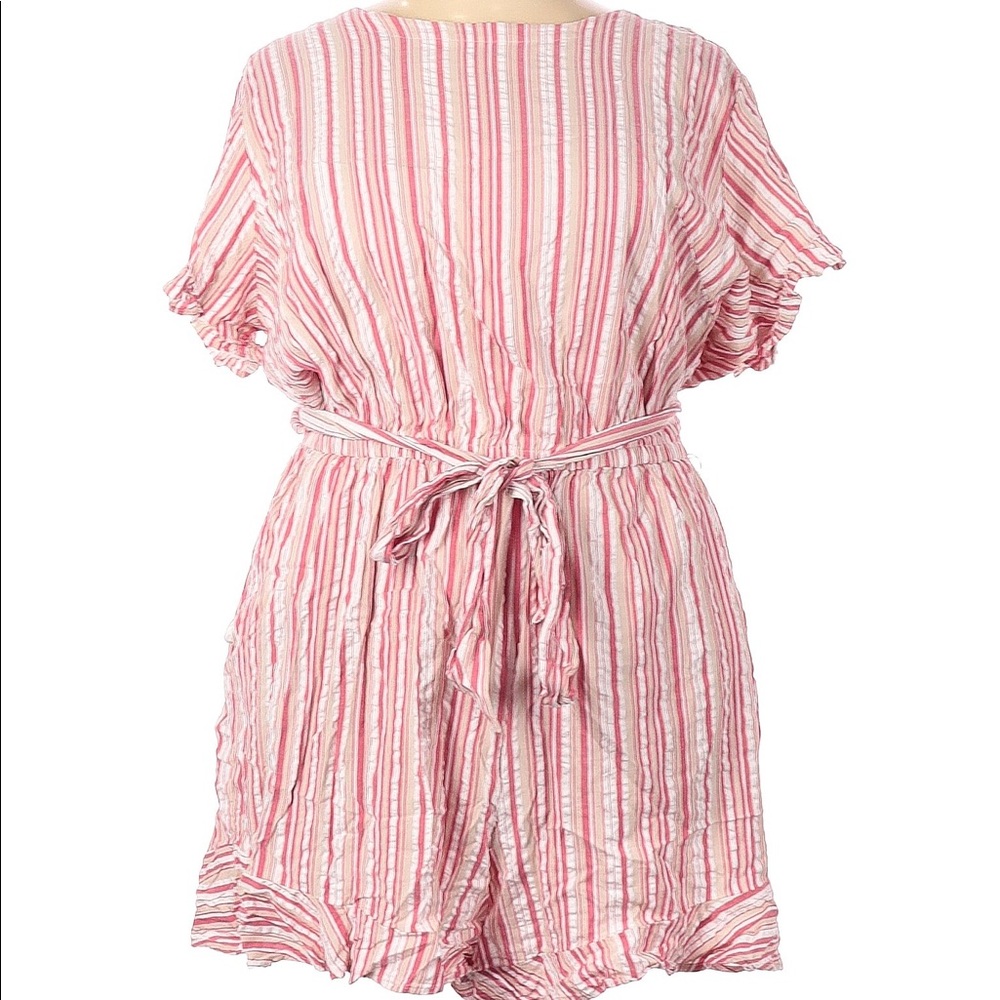 Loft Plus Striped Ruffle Romper - image 5